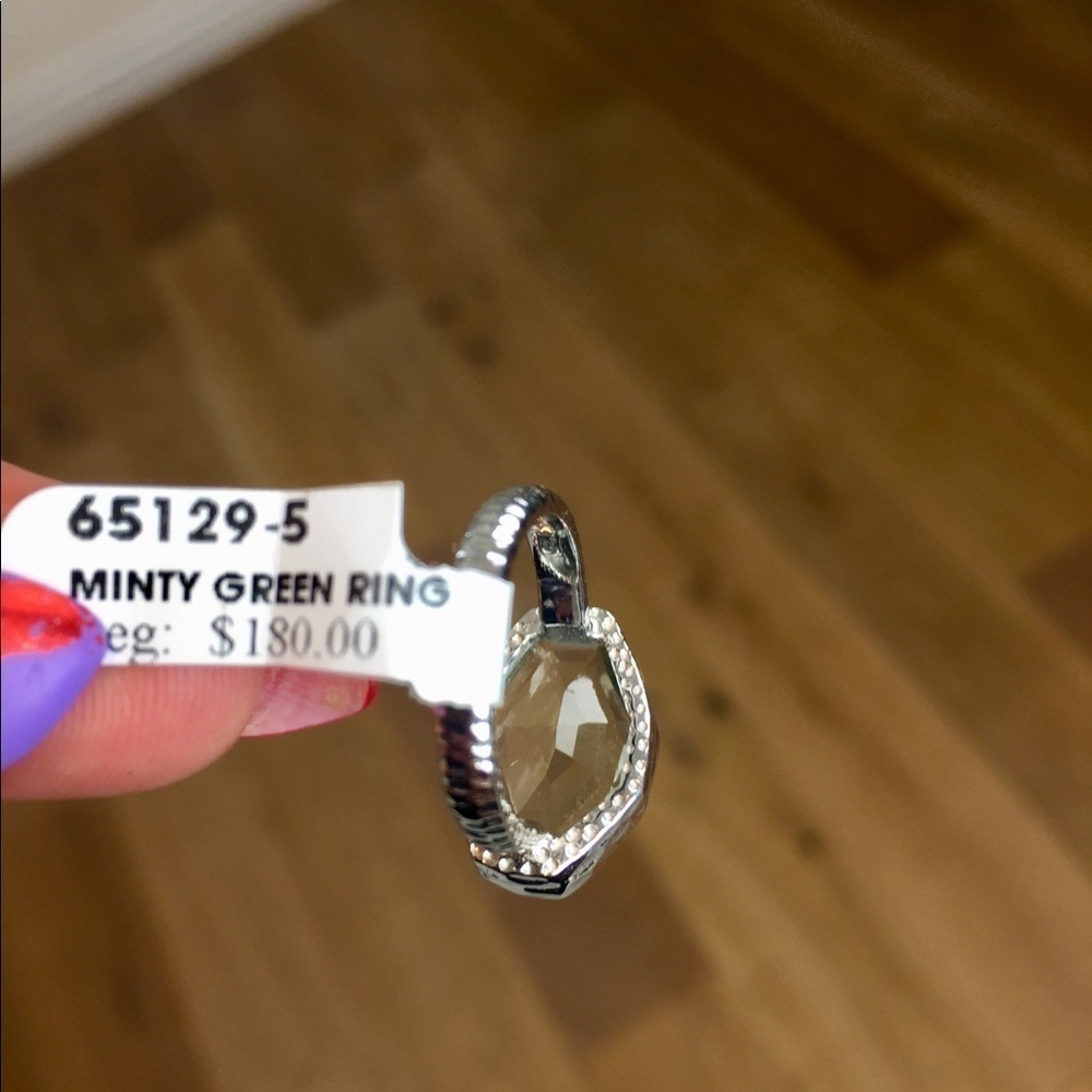 Sundance Minty Green Ring Quartz Sterling Size 5 - Picture 6 of 13